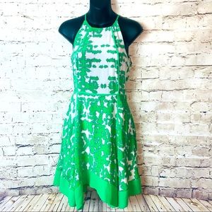 Greylin Portia Hanky Silk Crepe Cocktail Dress